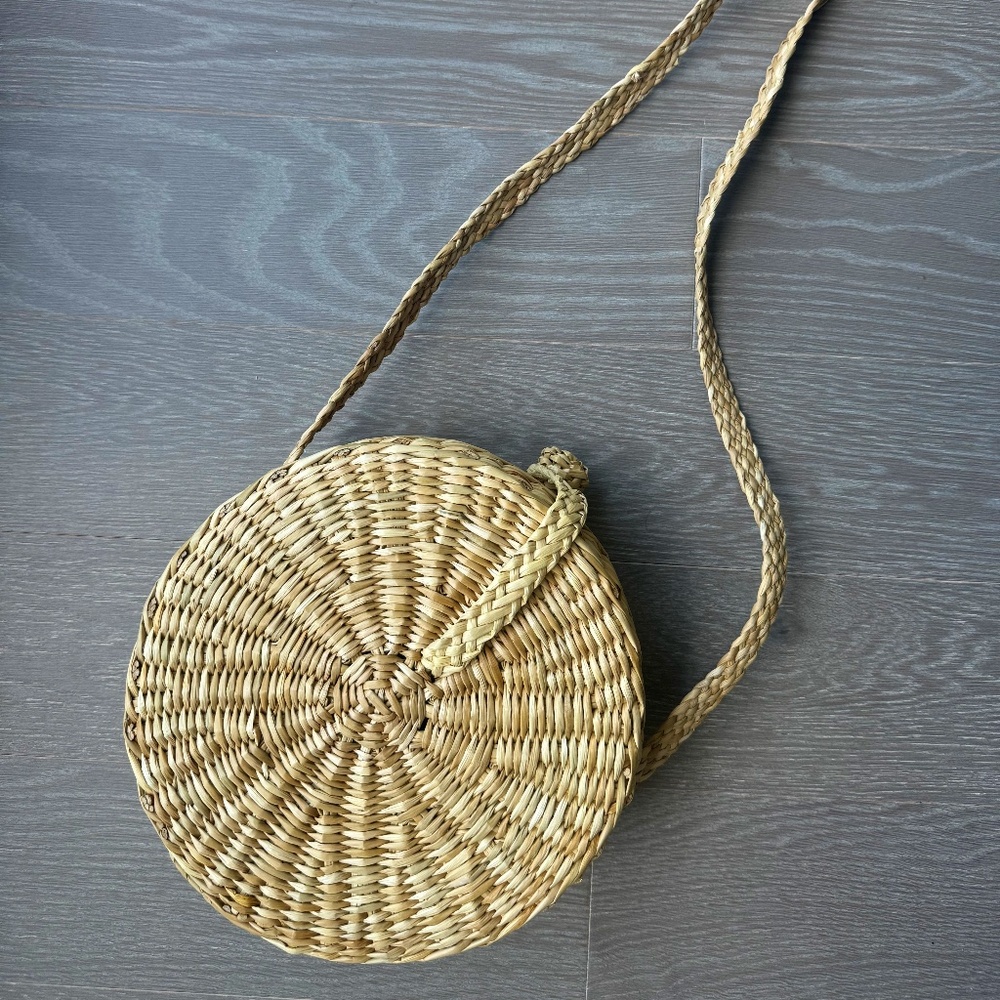 Round Raffia Summer Bag
